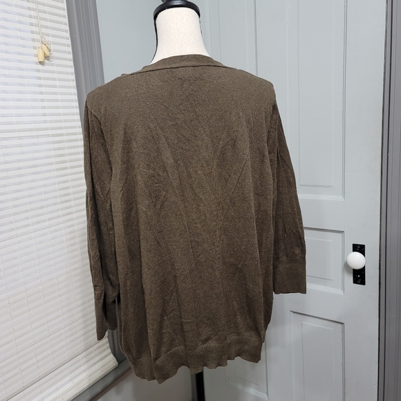 ✨ Lane Bryant Beaded Ribbon Button Front Green Cardigan size 22/24 - Picture 7 of 7